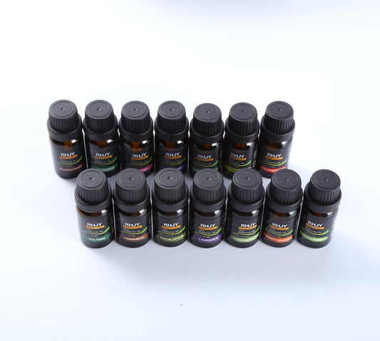 Far-A-We etherische olieset voor aromatherapie met 14 flesjes van 10 ml, accessoires zichtbaar in de set