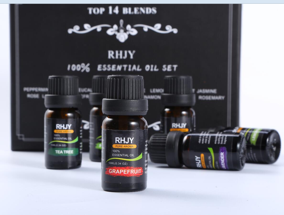 Far-A-We etherische olieset voor aromatherapie, 14 flesjes van 10 ml met diverse geuren