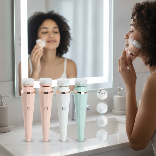 4-in-1 USB Rechargeable Facial Cleansing Brush