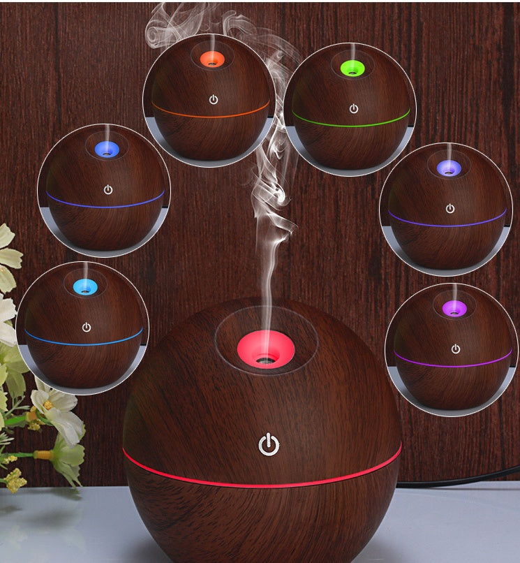 Far-A-We ultrasone aroma-diffuser 130 ml in ondiep houtdesign