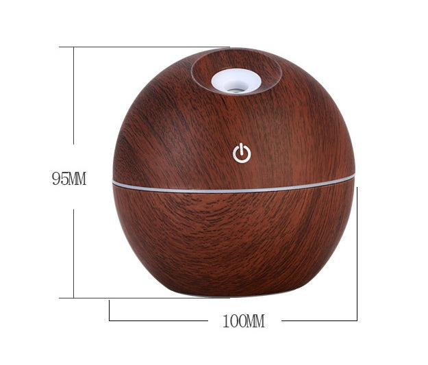 Far-A-We ultrasone aroma-diffuser van 130 ml in ondiep houtdesign