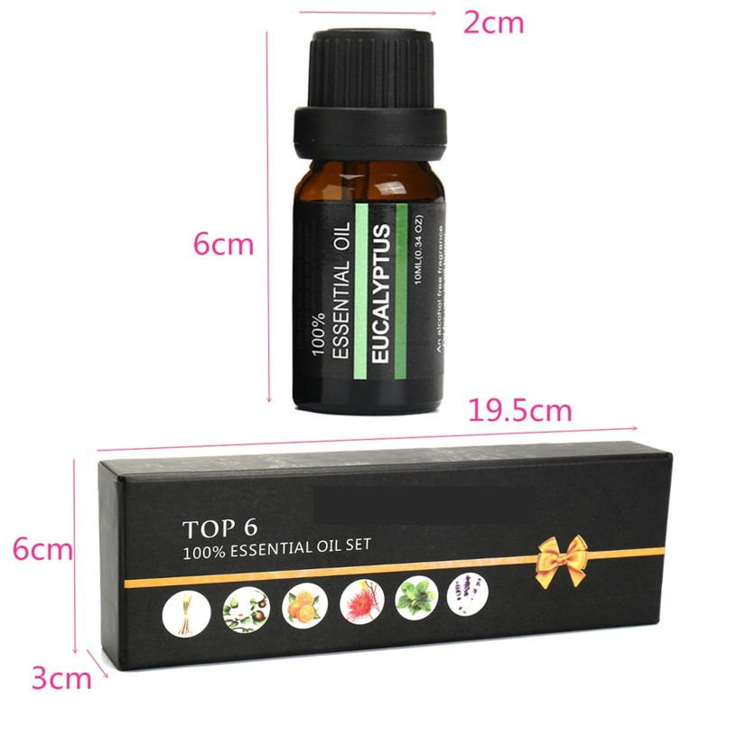 Far-A-We etherische olie set voor aromatherapie, 6 flesjes van 10 ml geschniegelt