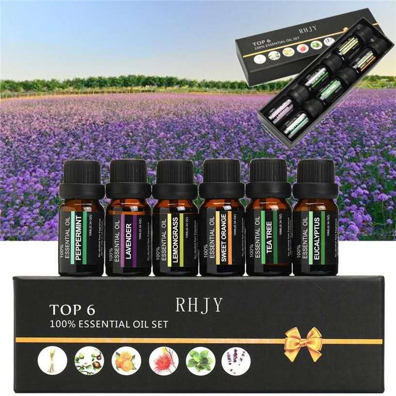 Far-A-We etherische olie set voor aromatherapie, 6 flesjes van 10 ml unerquicklich