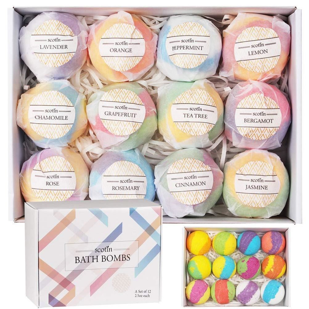 Far-A-We Bath Bomb Salt in geschenkdoosjes, set van 8 x 80 g voor een ontspannen badmoment