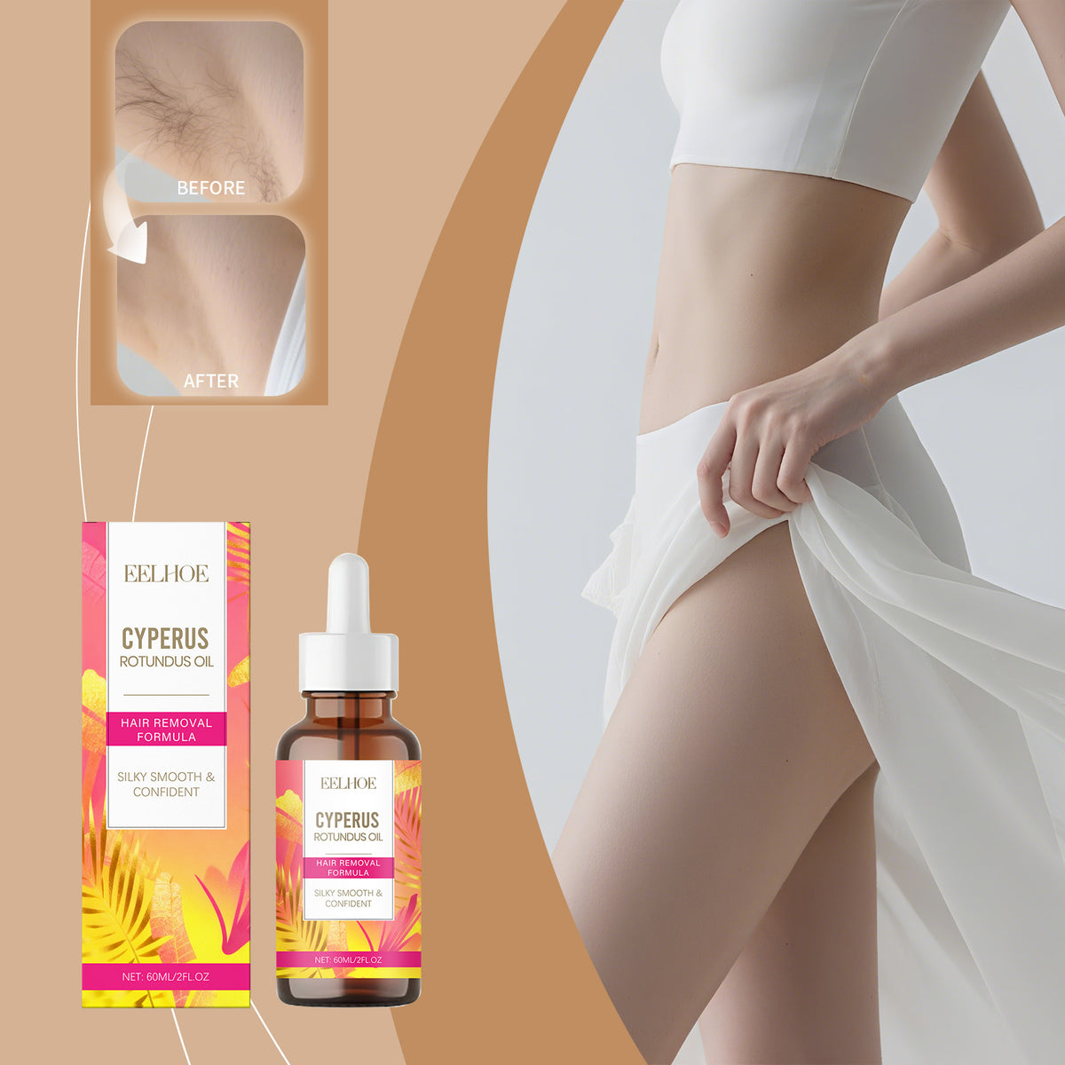 Far-A-We Hair Removal Care Essential Oil voor lichaamsverzorging, 60 ml