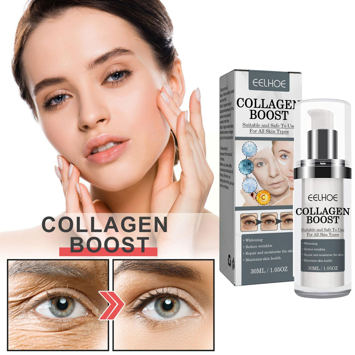 Far-A-We Collagen gezichtsserum voor gezichtsverzorging, 30 ml, 1 stuk